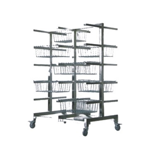 رف تخزين سلال صف مزدوج