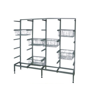 رف تخزين سلال من أربعة صفوف